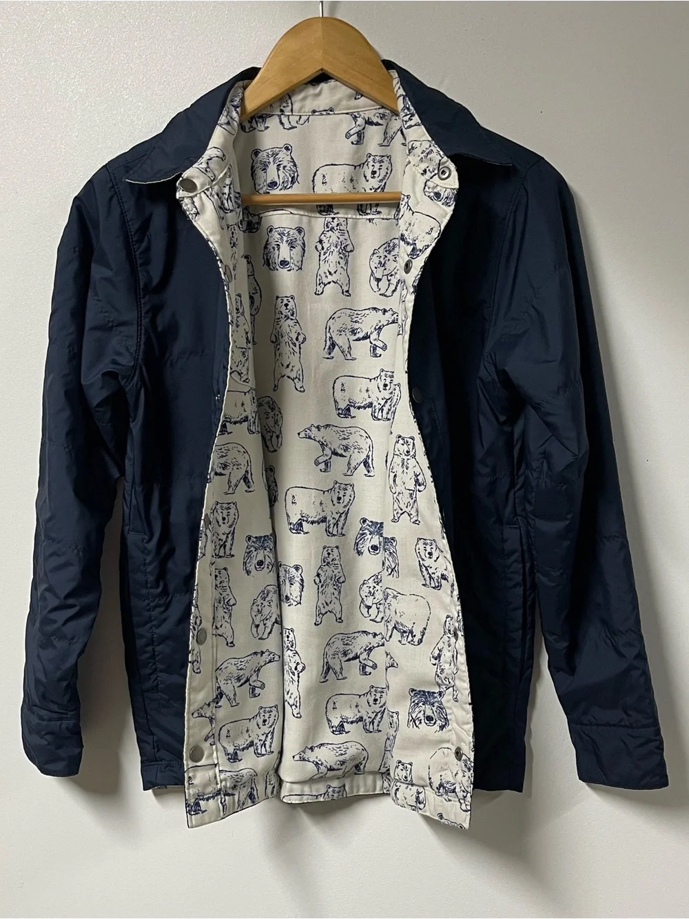The North Face Boy’s 14/16-L Navy Button-Front Lightweight Jacket